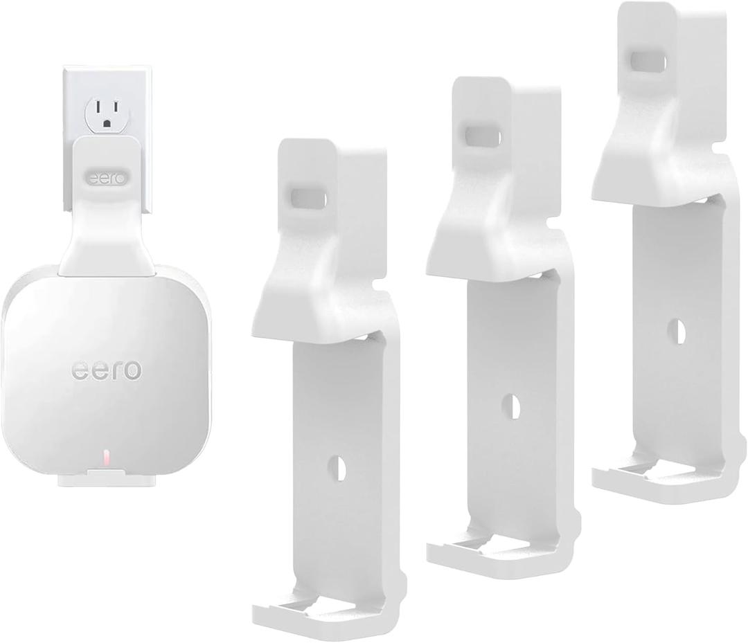 Wall Mount Holder for eero Pro 6e & eero Pro 6 Mesh Wi-Fi System, Outlet Mounting Brackets Compatible with eero Pro 6/ 6E Mesh Wi-Fi Router (1)