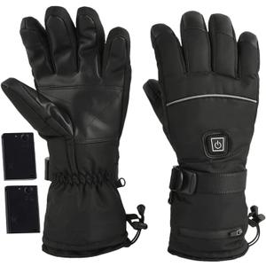 HANABASS Heated Gloves Heating Gloves Thermal Outdoor Men's Winter Warm Large