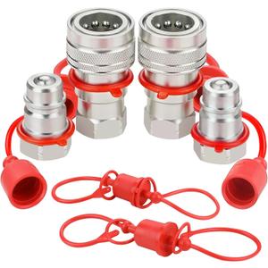 1/2 Ag ISO 5675 Ball Pioneer Hydraulic Quick Connect Coupler with Dust Caps