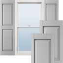 Ekena Millwork Lifetime Vinyl LP2S14X07100PG Standard Two Equal Panel Vinyls, Raised Panel Vinyl Shutters, w/Installation Shutter-Lok's & Matching Screws (Per Pair), 14.75"W x 71"H, Paintable