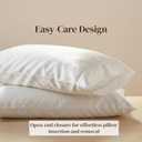 Beckham Hotel Collection Pillowcases Queen Size Set of 2, Cool Touch Cotton Sateen Fabric, 500TC, Silky Smooth & Soft, Open End, White