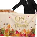 Gatherfun Fall Thanksgiving Decorations, Disposable Tablecloth, Plastic Table Cover for Autumn Party Decorations and Thanksgiving Party Decorations, 3 Pack, 54x108