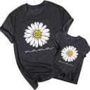 Mama and Mini Shirts Mommy and Me Matching Cute T-Shirts Mother and Daughter Son Gifts Tee (Gray)