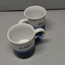 DOWAN 20 oz Coffee Mugs, Large Mugs with Word Blessed Grateful, Porcelain Coffee Cup, Thank You Gifts for Mom Dad, Set of 2 | Large Mugs, Coffee Cup (Blue, White)