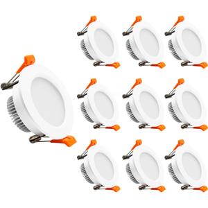 YGS-Tech 2 Inch LED Recessed Lighting, Dimmable Downlight 3W(35W Halogen Equivalent), CRI80, 4000K Natural White Ceiling Light with LED Driver (10 Pack)