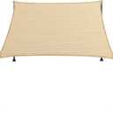 5' x 8' Beige Straight Edge Sun Shade Sail, Rectangle Awning Outdoor Shade Cloth Pergola Cover UV Block Fabric- Customized
