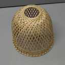 Bamboo Woven Lamp Shade Beige 17.00X17.00X12.00cm, 16x13cm