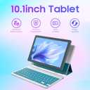 Tablet Android 15, 2 in 1 Tablets 10 inch with Keyboard Mouse Case Stylus, 8GB+64GB+1TB Expand, 1280 * 800 IPS Touch Screen Computer, 5G WiFi 6, L1, Long Battery Life Tablet Green