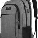 17 Inch Laptop Backpack, MATEIN TSA Large Backpack for Travel and Business with USB Charger Port, Water Resistant Big Flight Approved Weekender Carry-On Backpack with Luggage Sleeve for Women and Men