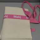 2 Pcs Embroidered Mahjong Canvas Tote Bags Large Empty Mah-Jong Tile Bag Mahjong Lover Accessories, Overnight Carryall (Stylish,Pink)
