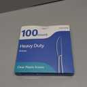 SACATR 100 Count Heavy Duty Plastic Knives Disposable, BPA-Free Clear Plastic KnivesSuitable for Party, Events and Everyday Use