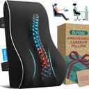 QUTOOL Lumbar Support Pillow with DIY Gift Box - Birthdays Gifts for Women Men, Ergonomic Back Support with Breathable 3D Mesh Cover, Suited for Office Chairs, Gaming Chairs, Car, Home Use (Black)