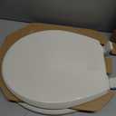 Mayfair Cassel Slow Close Toilet Seat, Easy Clean, Non Slip Premium Wood Seat, Easy Install, Made in USA, Round, Biscuit