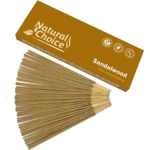 Sandalwood Incense Sticks 100 Grams, Low Smoke Traditional Incense Sticks Made from Scratch, Never Dipped (Sandalwood, Single Pack)