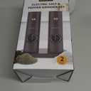 SIMPLETASTE Electric Salt and Pepper Grinder Set, One-Handed, Battery Powered, Adjustable Coarseness, LED Light, Pepper mills with stand, Seasoning Tools for Kitchen, Dining or Gifting (Space Gray)