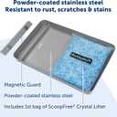 PetSafe ScoopFree Official Stainless Steel Reusable Tray - Includes 4.3 lb. of Premium Non-Clumping Crystal Cat Litter, Fresh Scent