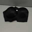 SEA BBOT Women Longline Strapless Bra Full Coverage Corset Bra Hide Back Fat (44D, Black)