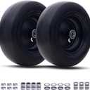 MAXROLLORS (2 Pack) 11x4.00-5 Lawn Mower Tires Flat Free and Wheel Assembly