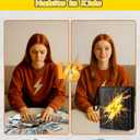 for 9 Pocket Card Binder for 900 Cards - Large Capacity Trading Card Collection Album Folder with Zipper for Women Teens Girls Golden Design for Sports Cards Game Cards