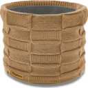 Adults Knit Thermal Neck Warmer Gaiter | Windproof Fleece-Lined Face Mask | Unisex Winter Scarf for Work & Ski Gear (Brown)