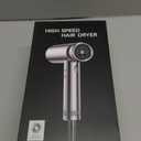 Cosy Companions Hair Dryer - High-Speed 150,000 RPM Hairdryer for Fast Drying, 500Million Negative Ionic & Thermo-Control & Cool Shot Button & HD Display Blow Dryer with Magnetic Diffuser & Nozzle, Metal Silver Grey