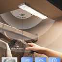 EZVALO 6 Pack 8 inch Under Cabinet Lighting with Charging Station, Rechargeable Motion Sensor Lights, Wireless Magnetic LED Closet Lights, 3 Color Temperatures, Dimmable for Kitchen, Pantry, Stair