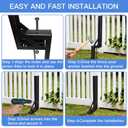 2PCS Fence Post Repair Stakes Kit,Heavy Duty Steel Fence Post Anchor Ground Spike,Fence Post Support Stake for Repairing Tilted/Broken Wood Fence Gate Posts Sign Posts or Mailbox Post (Black)