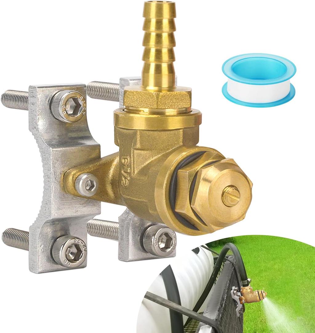 JISHAHS Boomless Sprayer Nozzle - Brass Spot Sprayer Nozzle for ATV - 31' Coverage - Adjustable Nozzle Opening - Mounts on Metal Extension Arm, Basket or UTV Tailgate