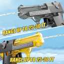 2 Pack Water Gun Squirt Guns for Kids - Mini Water Blaster Soaker 100cc Capacity Water Pistol Toys, Ideal Summer Gifts for Swimming Pool Beach Outdoor Water Toys for Boys Girls Toddlers (Yellow Gray)