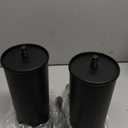 Toilet Bowl Brush Holder Set: 2 Pack Modern Deep Cleaning Bathroom Toilet Scrubber with Caddy for Rv - Rim Decorative Accessories Cleaner Brushes for Toilet - Black