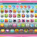 Wenbeier Kids Tablet Learning Pad Toddler Tablet with ABC Word Song Music Number Electronic Interactive Toy for Educational Preschool Boys & Girls 3 4 5 Years Old (Pink)