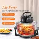 20L 3-in-1 glass air fryer, 360 circulating heating, high-precision glass body, healthy kitchen baking, toaster, broiler, toaster, steamer, and grill (3), 20.0 Liters