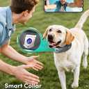 GPS Wireless Dog Fence with 2K Camera & Voice Training & GPS Tracker, Dog Collar with App Waterproof Rechargeable Adjustable for Large Medium Dogs