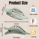 2 x 8 Pack Green Flat Hair Clips  Matte Large French Green Claw Clips for Women & Girls, No-Slip Strong Hold Gradient Barrettes for Thick or Thin Hair, Nature Inspired Cottagecore Look