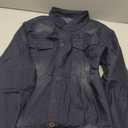 Eisctnd Men's Denim Button Down Shirt Classic Fit Long Sleeve Jean Work Shirts with 2 Pockets(Navy-S)