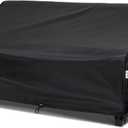 Waterproof 88W40D33H Outdoor Sofa Cover - Heavy-Duty 3-Seater Patio Bench Protector, Fits 86-88 Inch Furniture with Anti-Wind Straps & Air Vents, All-Weather Black