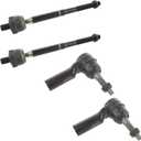 TRQ Front Inner and Outer Tie Rod Set 4 Piece Compatible with 2007-2009 Chrysler Aspen 2004-2009 Dodge Durango