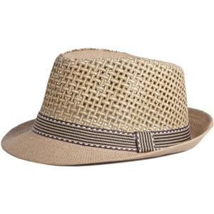 Straw Fedora Hat for Women Men Mesh Trilby Hat Panama Cuban Summer Beach Sun Outdoor