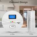 Smoke and Carbon Monoxide Detectors, Combination Smoke Alarm and Carbon Monoxide Detector Battery Powered, CO Detector Alarm with Sensitive Sensor, Sound Warning and LCD Display