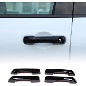 Aunginsy Auto Exterior Door Handle Protective Trim Cover Compatible with Toyota Tundra/Sequoia 2022-2025 Car Front Rear Outside Door Handle Outer Trim Cover Protector Decoration Covers ABS Accessories (Piano-Black)