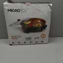 16" Extra Large Electric Skillet with lid, Ceramic Nonstick Coating Electric Frying Pan, 1500W Quick & Even Heating, 5 Adjustable Temperature Control, Tempered Glass Lid & Cool-Touch Handles