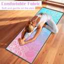Yoga Towel,Absorbent Yoga Mat Towel for Hot Yoga Non Slip,Stylish Prints,Ideal for Workouts,Hot Yoga,Bikram,Pilates Equipment,72 x 27 in,Gradient Mandala