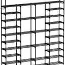 WOWLIVE 4 Row 10 Tiers Extra Large Shoe Rack Big Tall Metal Shoe Shelf, Heavy Duty Organizer for Closet Entryway, Boot Rack Storage Stackable Stand for Garage Black