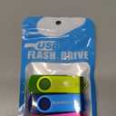SIMMAX 3 Pack 32GB Memory Stick USB 2.0 Flash Drives Swivel Thumb Drive Pen Drive (32GB Pink Blue Green)