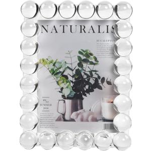 Crystal 9x7Inch Picture Frame Decor, Wedding Frame Tabletop Display, Display Pictures 9''x 7'', Comes with Gift Box
