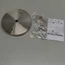 Canopy Kit for Chandelier, 5 1/8 Ceiling Lighting Modern Steel Canopy Kit Light Fixture Cover Plate, Hook & Cord Holder for Pendant Lighting Fixtures (Brushed Nickel) (Silver)