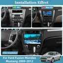 [2+64G] Car Stereo for Ford Fusion Mondeo Mustang 2009-2012 - Wireless Carplay and Android Auto - 10.1 Inch Touch Screen Android Car Radio with Multiple UI/GPS/WiFi/SWC + AHD Backup Camera