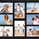 YESKAY 4x6 Collage Picture Frame - 8 Opening 4 x 6 Photo Frames Display,Multiple Family Photo Collage Frames with Real Glass for Wall Decor,Rustic Black 1 Pack(OD:13X17in)