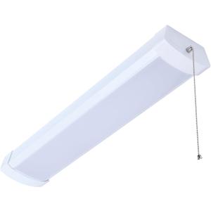 Nuvo 65/1212 LED 2Ft Wrap Linear Ceiling Light with Pull Chain, 20W, CCT Selectable 2700K/3000K/3500K/4000K/5000K, White