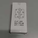 Nostalgic Warehouse Ball-Tip Residential Door Hinge with Radius Corner (4" x 4" - Radius, Antique Brass)